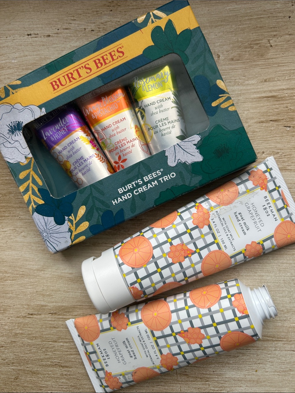 5pc NEW SET Beekman 1802 & Burt’s Bees Hand Cream
